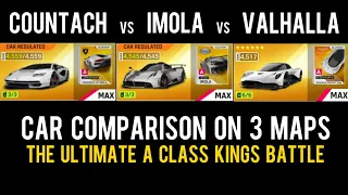 ASPHALT 9 - LAMBORGHINI COUNTACH LPI 800-4 vs PAGANI IMOLA vs ASTON MARTIN VALHALLA - CAR COMPARISON