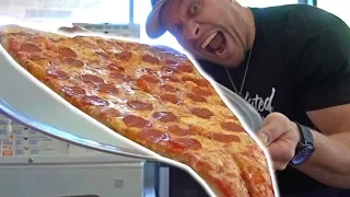 World's LARGEST Pizza Slice Challenge