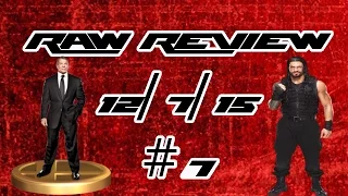 WWE RAW REVIEW 12-14-15: RETURN OF VINCE McMAHON, ROMAN vs SHEAMUS WWE TITLE MATCH