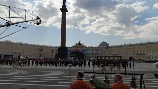 Генеральная репетиция порада ко дню победы на Дворцовой площади