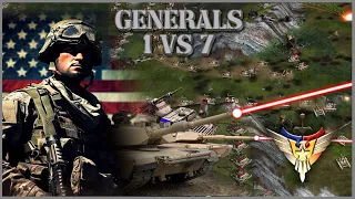 Command Conquer Generals Zero Hour Usa Laser Generals 1 vs 7 Hard  Generals (Last Stand) 5K GOLD