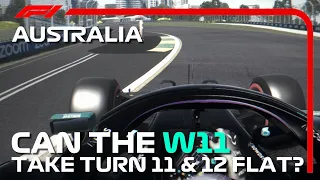 Can the F1 2020 Mercedes W11 Take Turn 11-12 FLAT at ALBERT PARK? | 2023 Australian Grand Prix