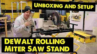 Unboxing & Setup DeWalt Rolling Miter Saw Stand DWX726 [funny look at the setup process]