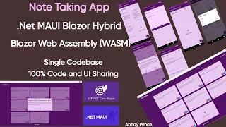 Note Taking App .Net MAUI Blazor Hybrid and Blazor WASM - Single Codebase Complete Code & UI Sharing