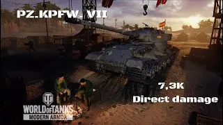 PZ.KPFW. VII in kasserine:7,3K direct damage :Wot console - World of Tanks