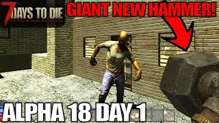 ALPHA 18 DAY 1, STUCK IN THE WASTELAND! | 7 Days to Die | Alpha 18 Gameplay | E01