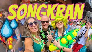 SONGKRAN in Bangkok Thailand 🇹🇭 KHAO SAN ROAD Songkran & SILOM Songkran festival