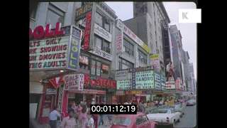 Early 1970s Gritty Times Square New York in HD from 35mm | Kinolibrary