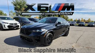 NEW ARRIVAL! 2024 BMW X6M Competition Black Sapphire Metallic on Sakhir Orange