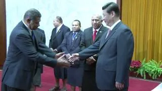 Fijian Prime Minister meets Chinese President Xi Jinping