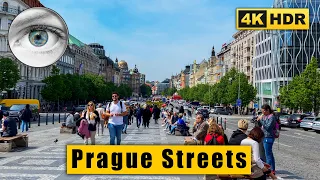 Prague Walking Tour from Wenceslas Square to Old Town Square 🇨🇿 Czech Republic 4k HDR ASMR