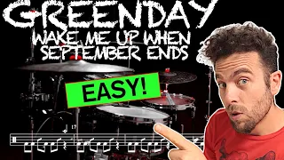 Green Day - Wake Me Up When September Ends - Drum cover (with scrolling Drum sheet)