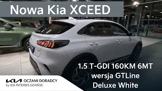 Nowa Kia XCEED 2023 [1.5 T-GDI 160KM 6MT] wersja GTLine w kolorze Deluxe White | 4K