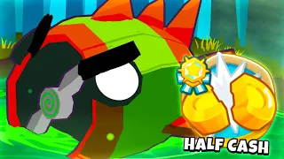 Can we beat Bloonarius with HALF CASH? (BTD 6)