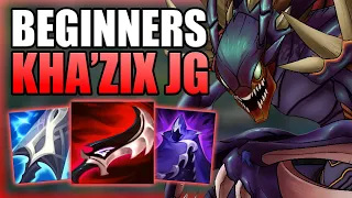 HOW TO PLAY KHA'ZIX JUNGLE & CLIMB FOR BEGINNERS! - Best Build/Runes S+ Guide - League of Legends