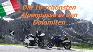 Die 10 schönsten Alpenpässe in den Dolomiten mit dem Motorrad, Biking in the alps, Italy, Dolomites