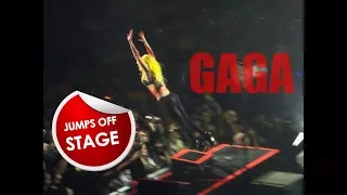 LADY GAGA STAGE DIVING COMPILATION