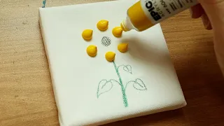 초보자를 위한 아크릴화ㅣ해바라기 꽃 쉽게 그리는 방법ㅣEasy way to acrylic painting sunflower flowers