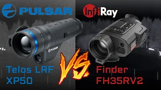 Pulsar Telos LRF XP50 vs InfiRay Finder FH35R V2 – termovizinio vaizdo palyginimas
