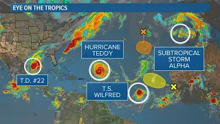 Tropics Update: Hurricane Teddy, Tropical Storm Wilfred, the Greek Alphabet