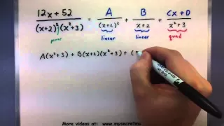 Pre-Calculus - Partial fraction decomposition