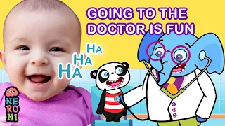 Going to the Doctor Checkup with Goofy Panda | Videos to Make Baby Laugh and Relax | Neroni Kids