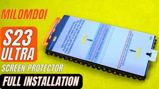 Milomdoi Samsung Galaxy S23 Ultra Screen Protector Not Glass full installation