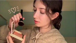 [ASMR Lofi] Friend does your makeup (soft spoken roleplay, personal attention)