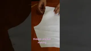 How to make Hidden placket easy way | shirt sewing tutorial #diy #learning #trending