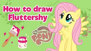 How to draw Fluttershy | coloring book for children | how to draw Fluttershy