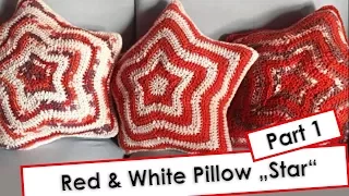 Red and White Pillow Star   Part 1