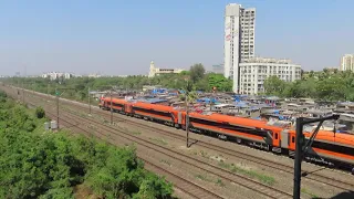 First Run | Inaugural Run of Ahmedabad Mumbai Reverse Vande Bharat Express !! Orange Rake !!