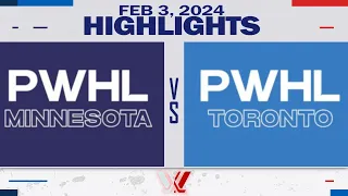 PWHL Highlights | Minnesota vs. Toronto - February 3, 2024