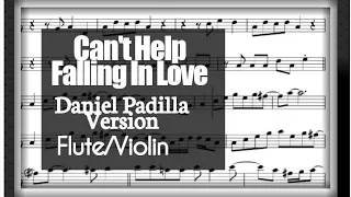 Can't Help Falling In Love Flute Violin Sheet Music Backing Track Play Along Partitura