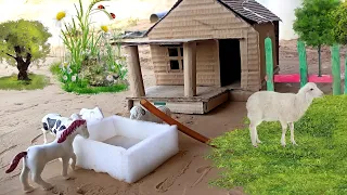 Diy How To Make Cow shed | House Of Animals |  Submersible Motor In  Animals Water | @pateltoys215