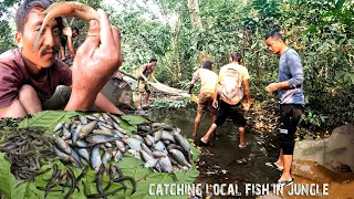 Catching Local Fish In Jungle  !! Fishing vlog !! Survival Skill in Jungle @ExRomeoBagjhodaLahure