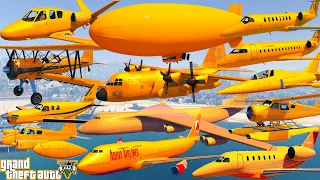 GTA V Every Orange Airplanes Take Off Test Flight Landing Gameplay