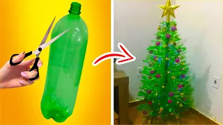 ESPECIAL NATAL! #3: DIY ÁRVORE NATAL DE GARRAFA PET | RECICLAGEM DE NATAL COM GARRAFA DE PLÁSTICO