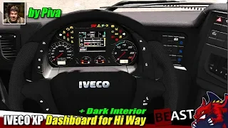 ETS2 (1.31) | tuning mod "Iveco XP Dashboard for Hi Way + Dark Interior" by Piva -  review