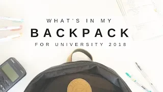 What's in my backpack - University 2018 | studytee