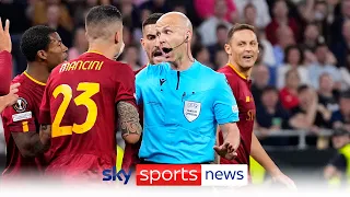 Man arrested after referee Anthony Taylor harassed by Roma fans