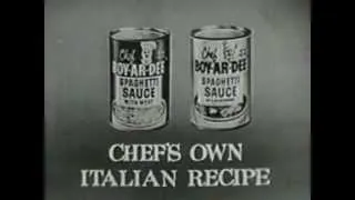 VINTAGE 1955 CHEF BOY AR DEE MEAT SAUCE COMMERCIAL