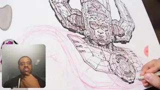 The Most Detailed Drawing Ever (I think) of. GALACTUS! Reaction!!! 🔥 🔥 🔥