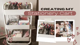 Setting up my Stationery Cart! // Organizing my overflowing stash of stationery