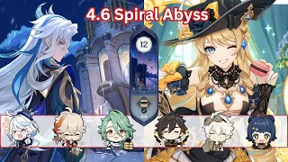 New Spiral Abyss 4.6 深渊  Floor 12 Cleared C1 Neuvillette|C0 Navia - [Genshin Impact 原神]