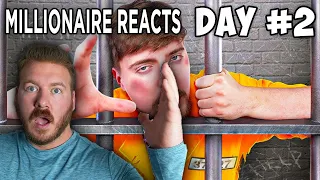 MILLIONAIRE REACTS TO Mr Beast "I Spent 50 Hours In Prison"
