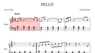 HELLO Lionel Richie - Piano sheet