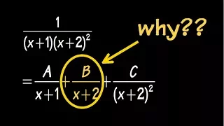 This is how we partial fraction, repeated linear factors, "build up the power"