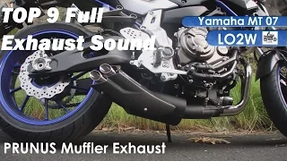 Top 9 Full Exhaust Sound Yamaha MT-07/ FZ-07 Akrapovic, Arrow, Yoshimura, MIVV GP, SC-Project ,M4...