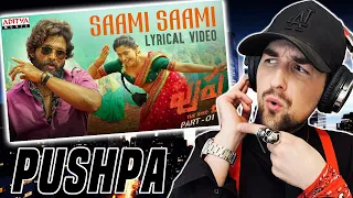 #SaamiSaami Full Song(Telugu) Lyrical | Pushpa Songs | Allu Arjun, Rashmika | DSP | Sukumar REACTION